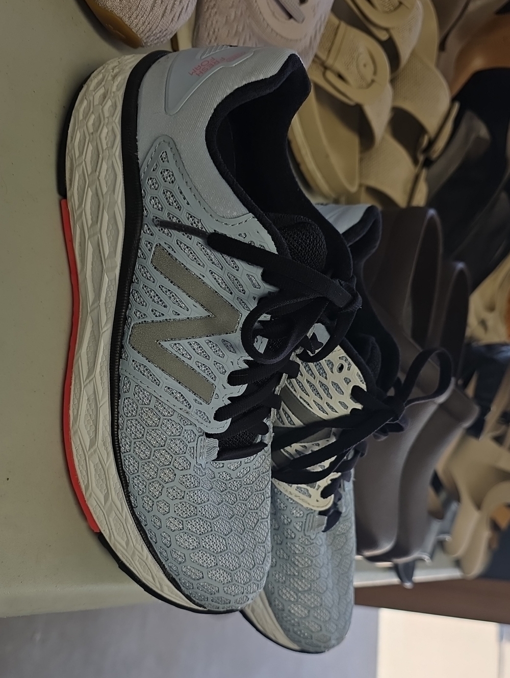 New Balance Women's Light Blue and Black Running Sneakers